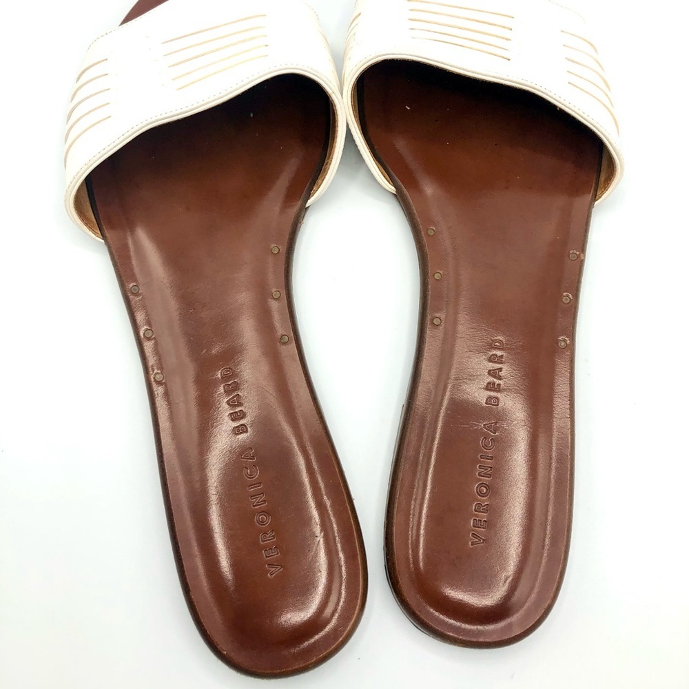 Veronica Beard Faven Huarache Slide Sandal White - Picture 10 of 13